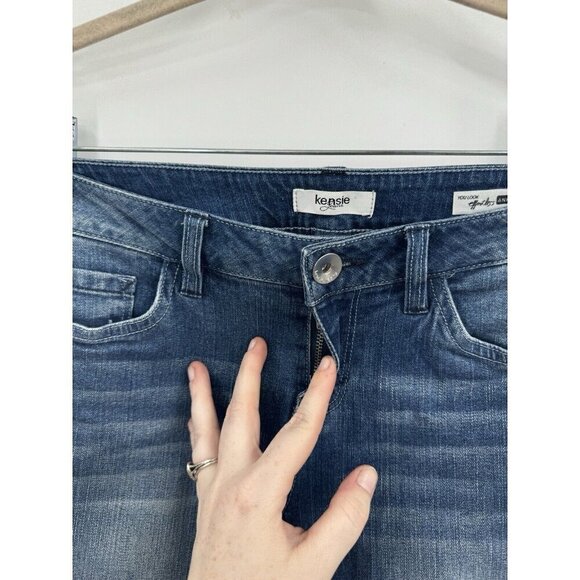 Kensie Ankle Biter Jean Women 25 Blue Denim Embroidered Fairy Bohemian Western - Picture 6 of 9